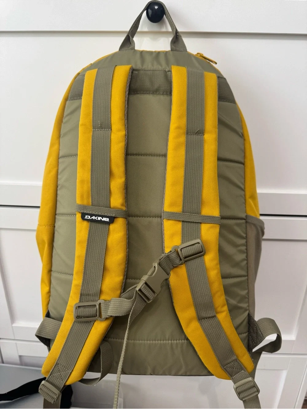 Dakine Mustard Yellow Backpack with Olive Brown Base